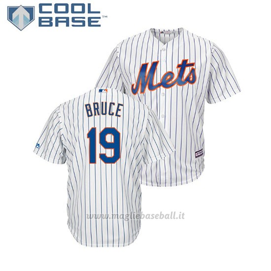 Maglia Baseball Uomo New York Mets Jay Bruce Cool Base Majestic 1ªBianco
